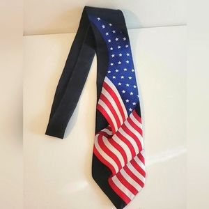 American Traditions Men's Patriotic Necktie American Flag 100% Imported Silk